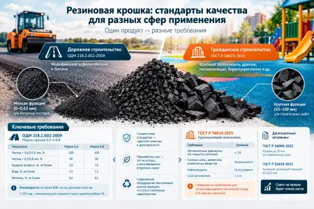 Резиновая крошка - стандарты и требования