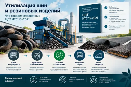 Утилизация шин и резиновых изделий: что говорит справочник НДТ ИТС 15-2021